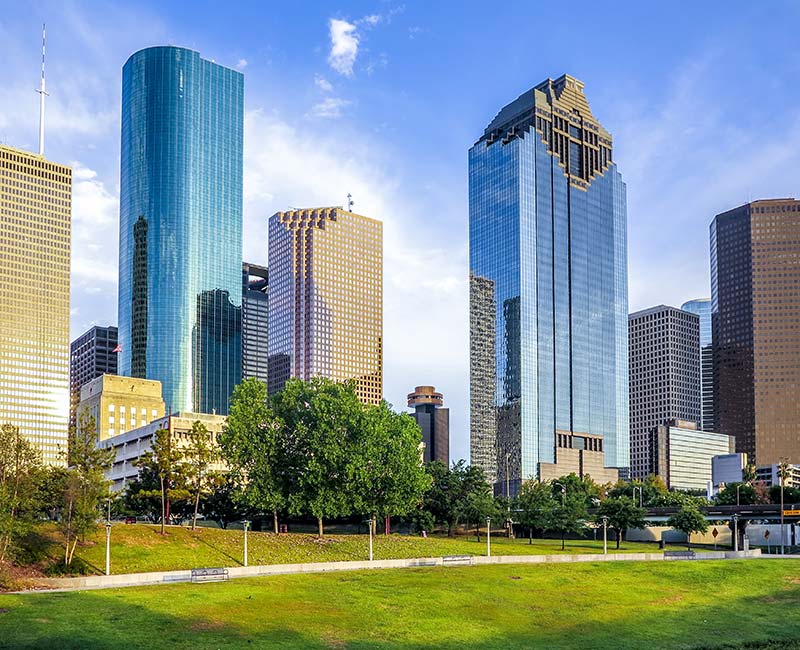 Houston, TX skyscraper cityscape